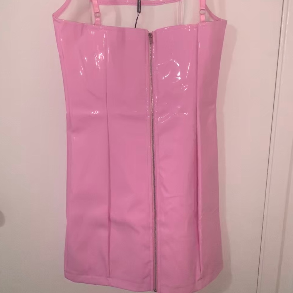 Baby pink PU dress - Picture 4 of 5